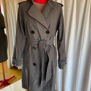 Vince Gray Green Trench Coat Size Medium